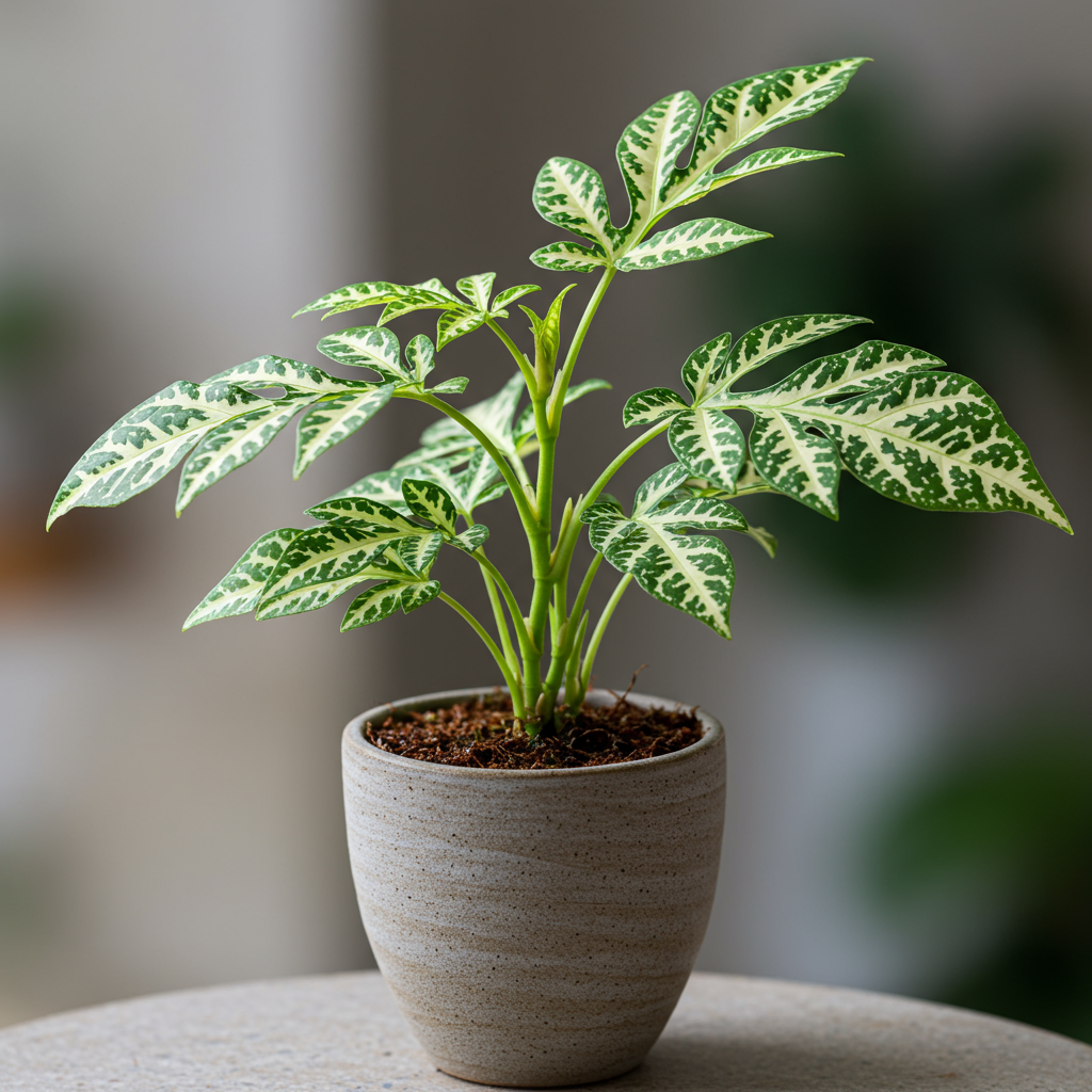 Aralia Variegated White Plant - Mini
