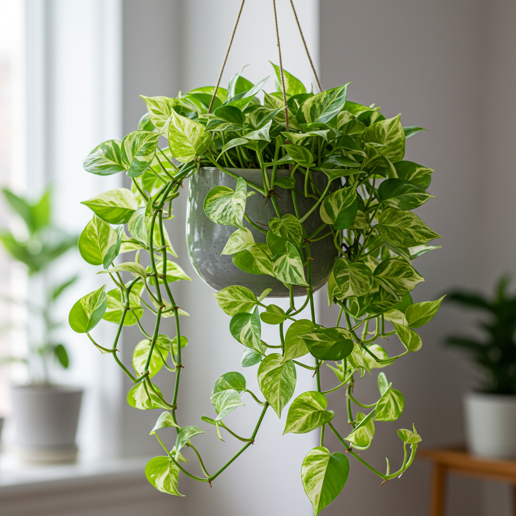 Money Plant Marble With Hanging Pot