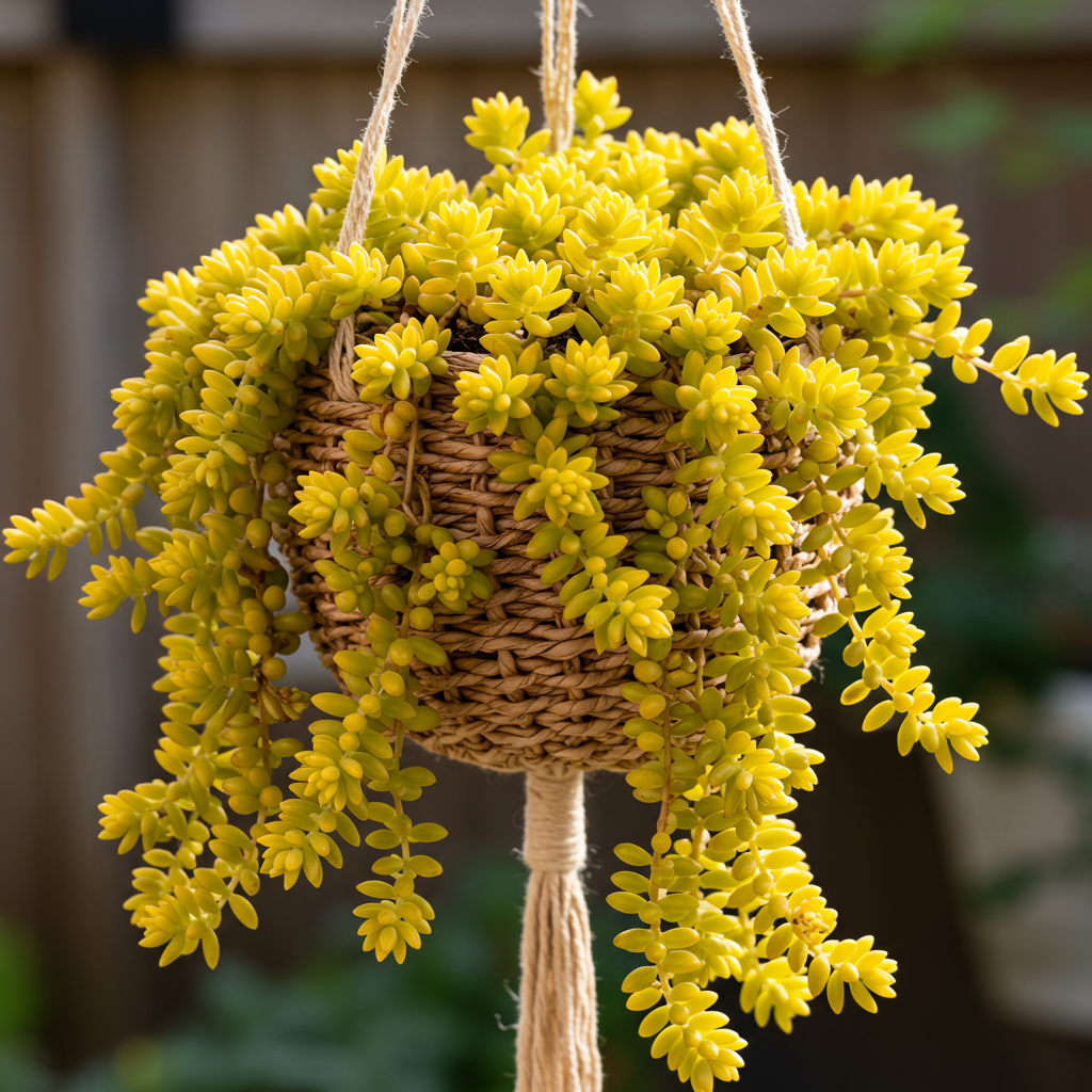 Sedum Golden With Hanging Pot