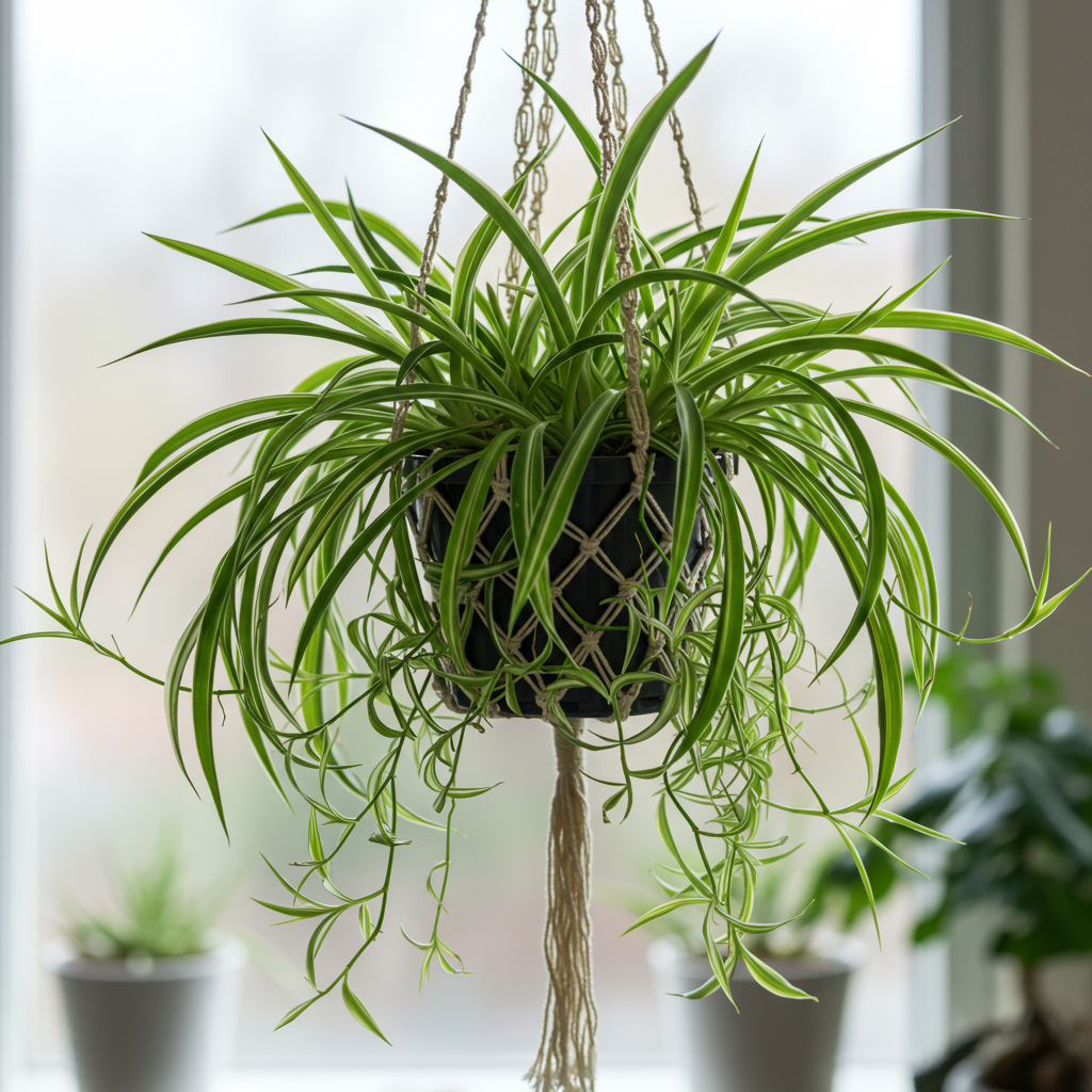 Spider Plant With Hanging Pot